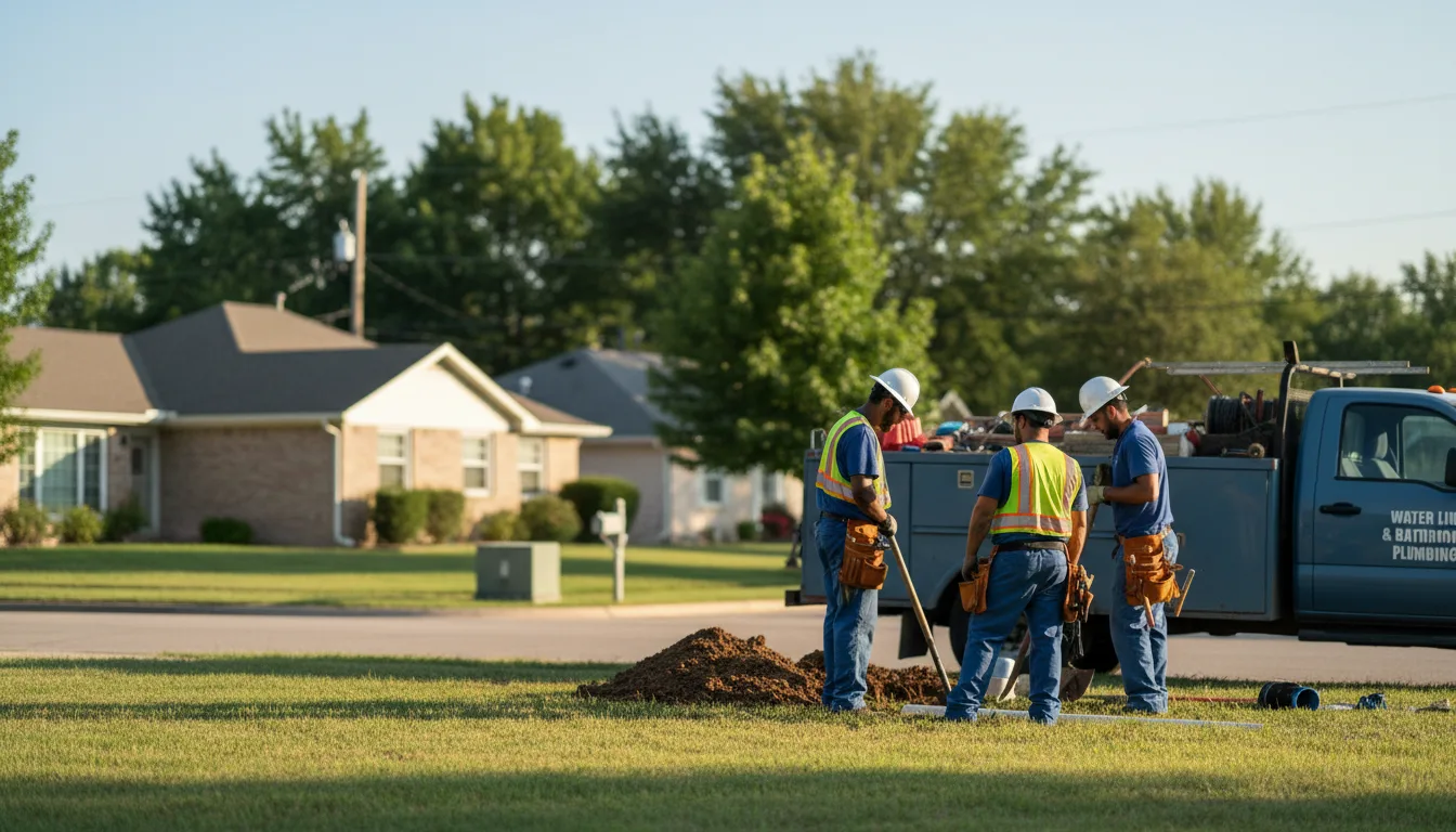 Residential water line and bathroom plumbing service in Bridgeport, PA